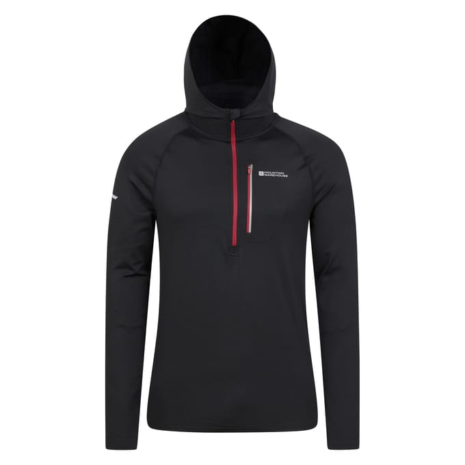 Mountain Warehouse Heren Solo Recycled Slim Hoodie (Zwart)