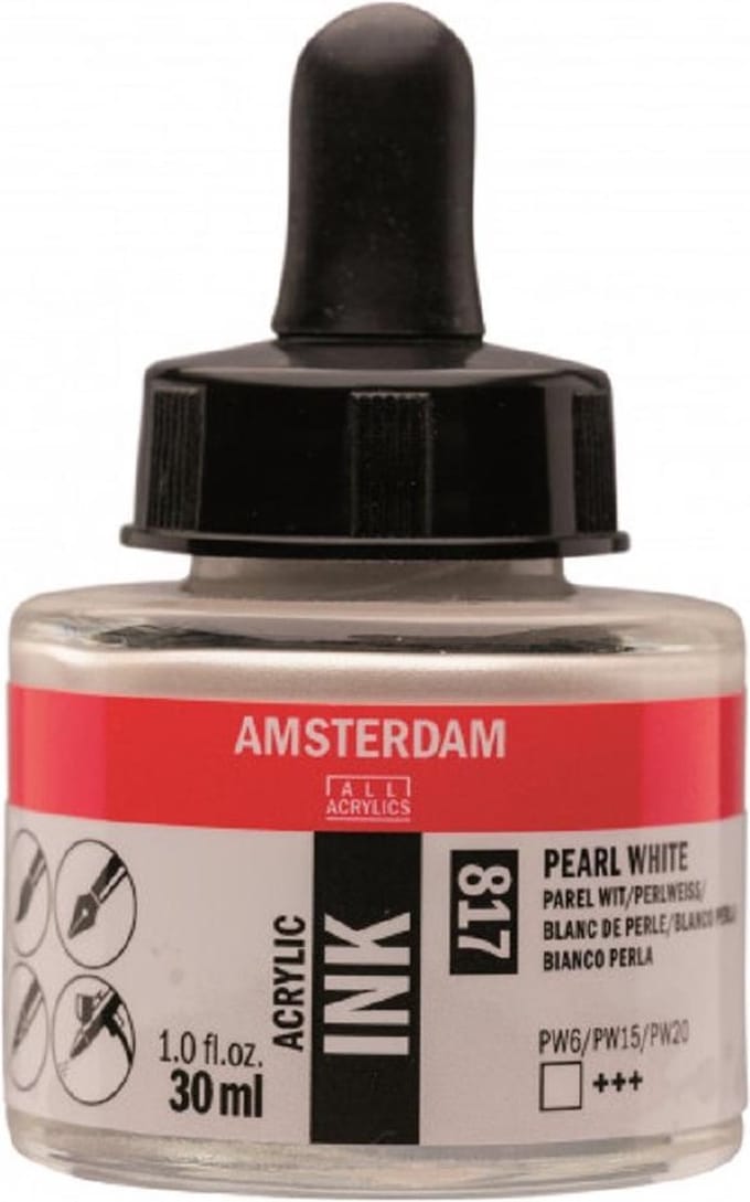 Amsterdam Acrylic Ink Fles 30 ml Parelwit 817