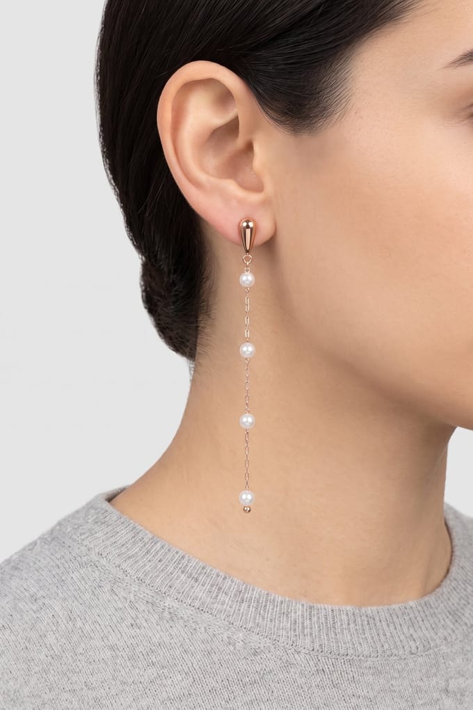PURELEI Dewdrop Ohrringe Rosegold Größe: OS | Ohrringe Outlet | Damen | Rosa