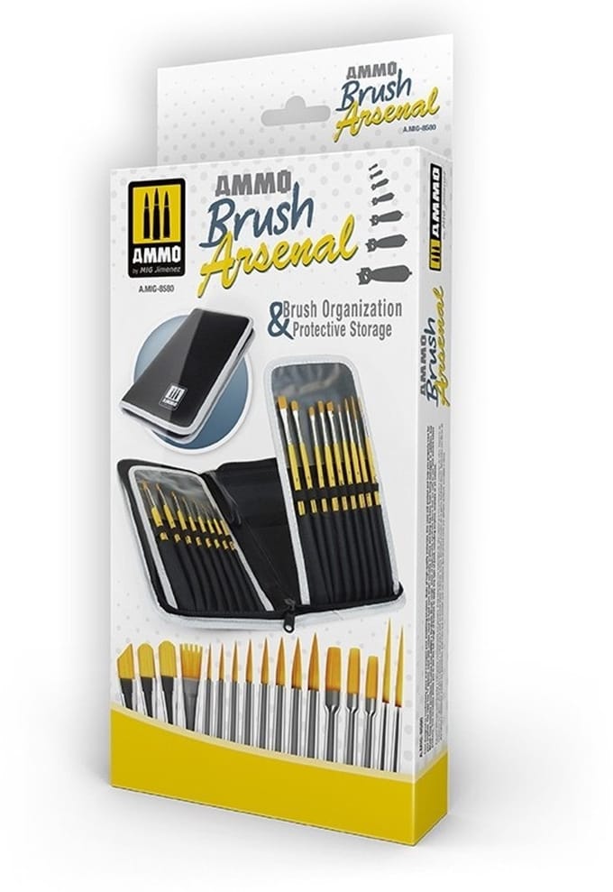 AMMO by Mig Jimenez Hobbypenseel - MIG 8580 Brush Arsenal - Brush Organizer and Protective Storage Penseel