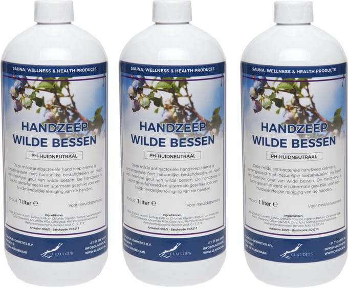 Handzeep Wilde Bessen 1 liter - set van 3 stuks