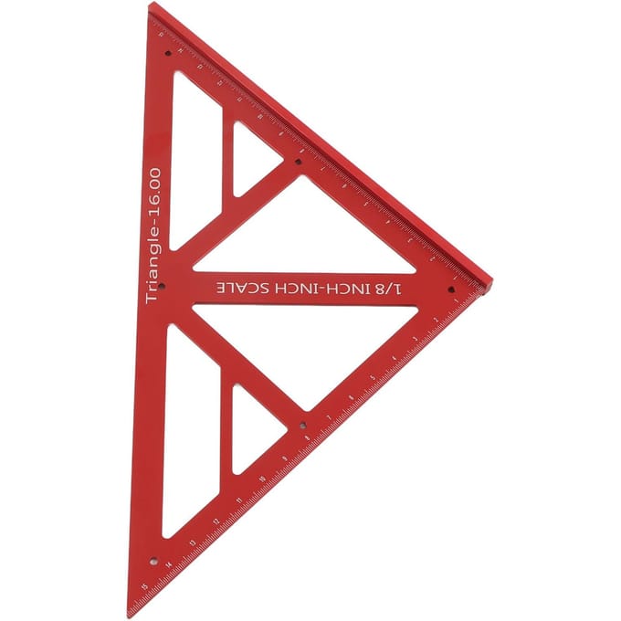 Houtbewerkings Driehoekige Liniaal Multifunctioneel Aluminiumlegering Grote Driehoekige Hoekmeter Meetinstrument brown