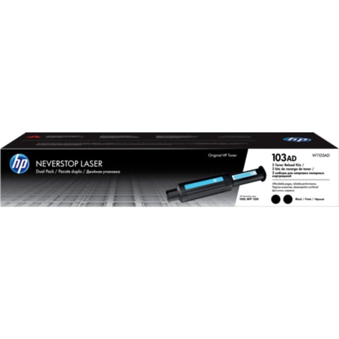 HP W1103AD / 103AD 2-Pack Reload Kit Black Toner