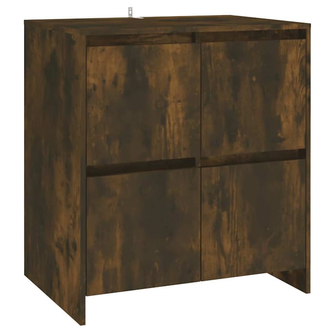 vidaXL - 2 - st - Dressoirs - bewerkt - hout - gerookt - eikenkleurig
