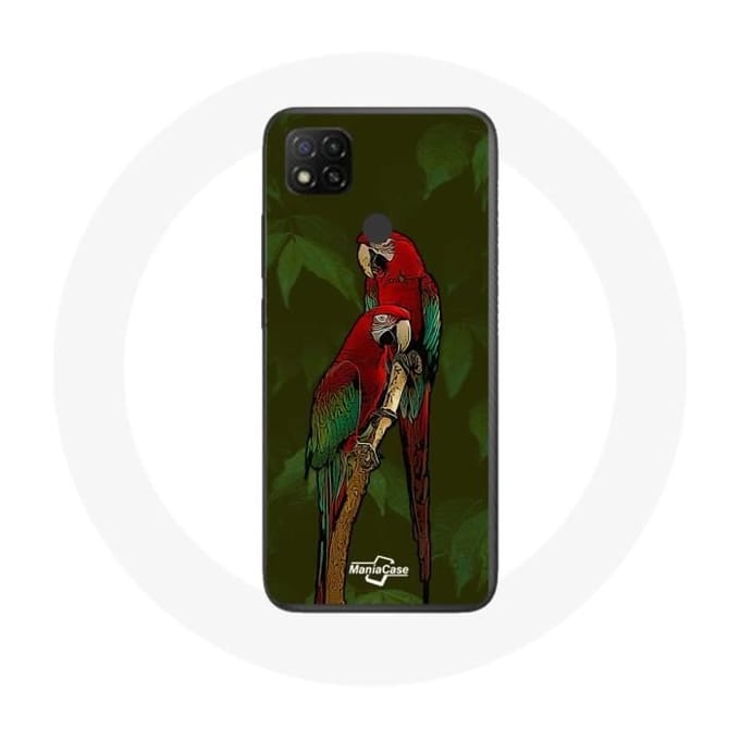 Xiaomi Redmi 9C hoesje Pionus Parrot Rood rood