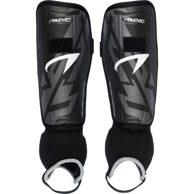 Avento Scheenbeschermers - Pro-Style - Zwart/Zilver - Maat M