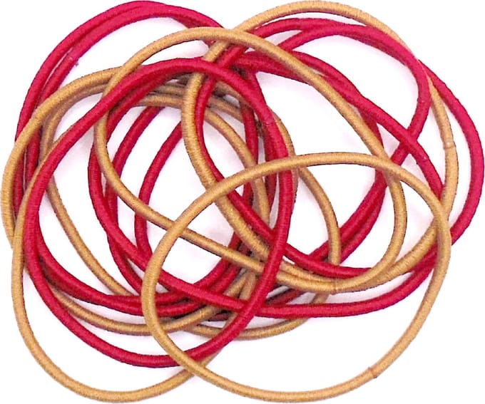 Endless elastiek rood-bruin dun