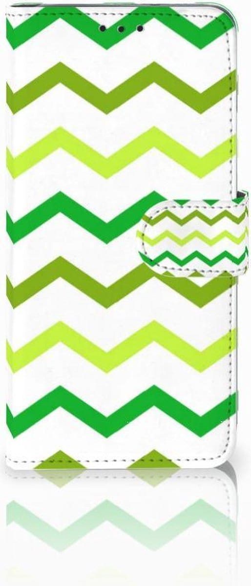 Samsung Galaxy S10 Plus Telefoon Hoesje Zigzag Groen