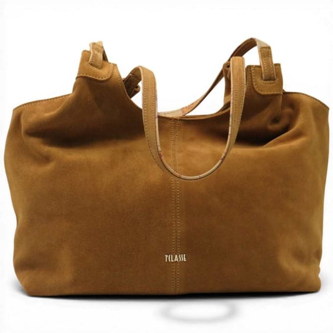 Alviero Martini 1 Classe Vrouwen Hobo Bag Tabak in Suede en leer