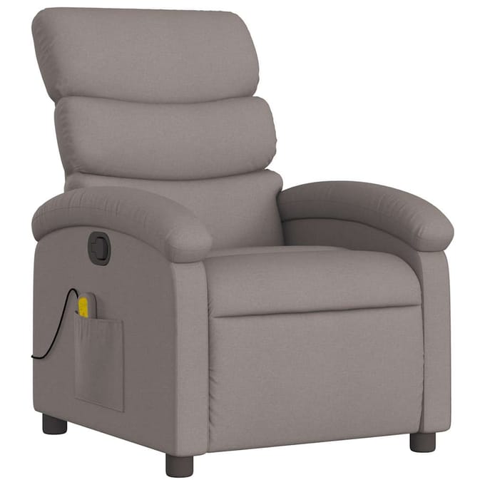 Vidaxl Klapbare Massagestoel, Taupe, Bekleed met Stof