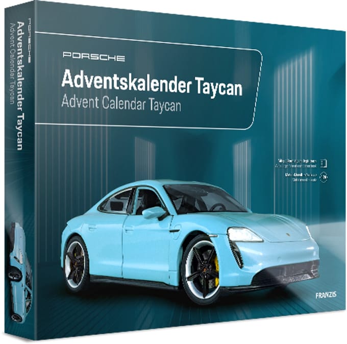 Franzis Adventskalender - 67203-2 Porsche Taycan - Metalen Modelbouwpakket - 1:24