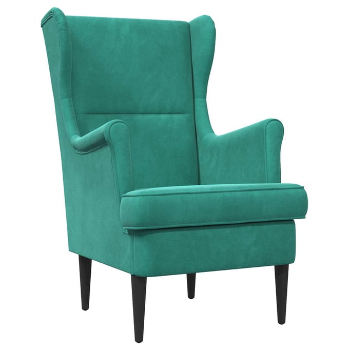 vidaXL - Fauteuil - Turquoise - Fluweel