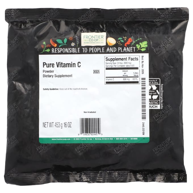 Frontier Co-Op, Puur Vitamine C Poeder, 453G(16oz)