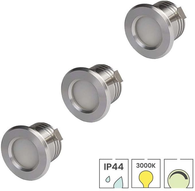 Lybardo - Inbouwspots extra klein 3-pack - 3W - Dimbaar - Modern Warmwit Licht- Zaagmaat 28mm