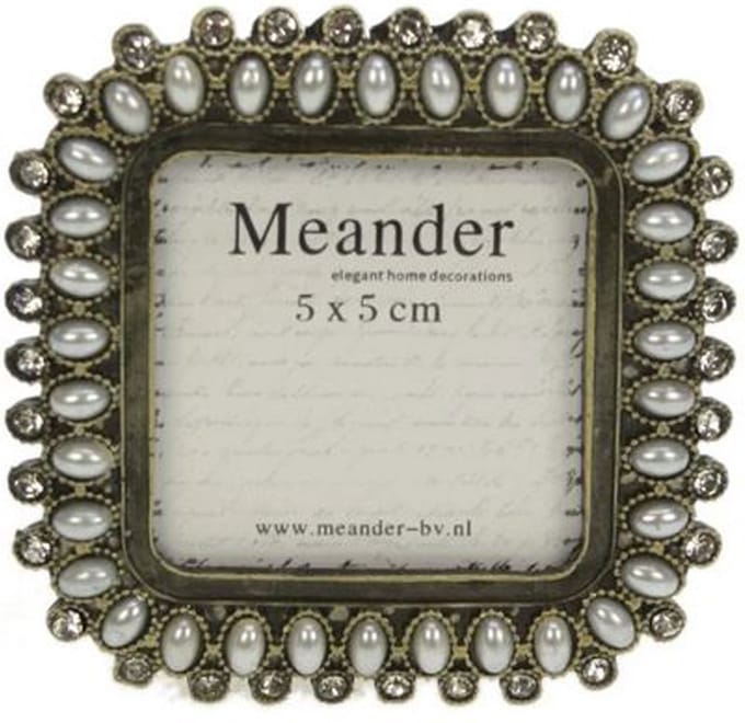 Meander - Fotolijst - VK - Strass en Parel - 5 x 5 cm