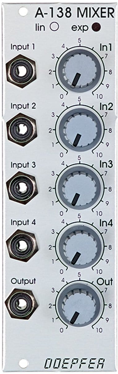 Doepfer A-138a 4 kanaal mixermodul linear - Mixer modular synthesizer