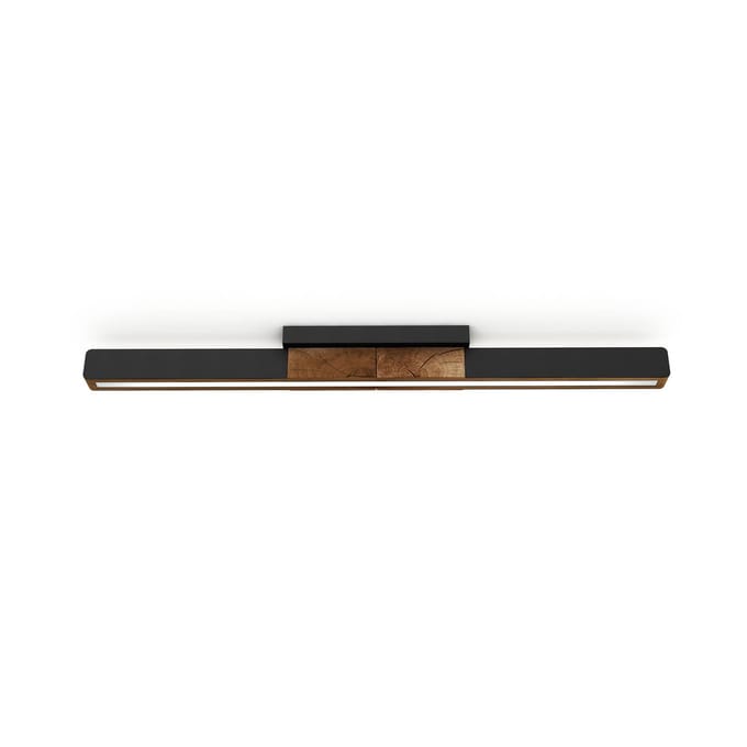 HerzBlut LED plafondlamp Lana del nero, hout, dimbaar