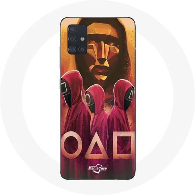 Case voor Samsung Galaxy A71 Squid Game Masks Vierkante driehoek en cirkeltekening