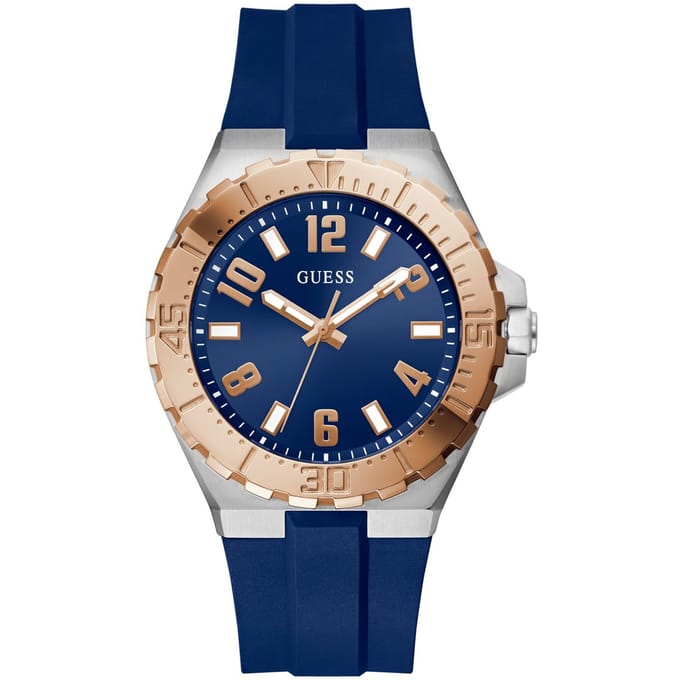 Guess Campus GW0906G3 Horloge - Siliconen - Blauw - Ø 44 mm