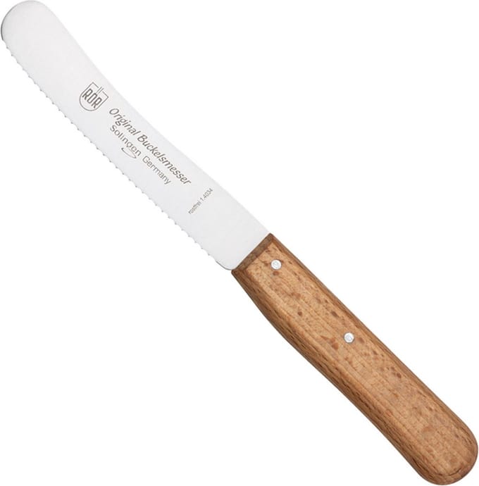 RÖR Solingen Ontbijtmes Buckels met Kartels – Lemmet 11,5 cm – Beukenhout