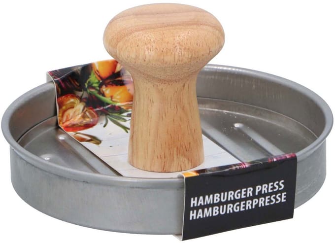 Hamburgerpers keukenhulp multicolor voor perfecte hamburgers.
