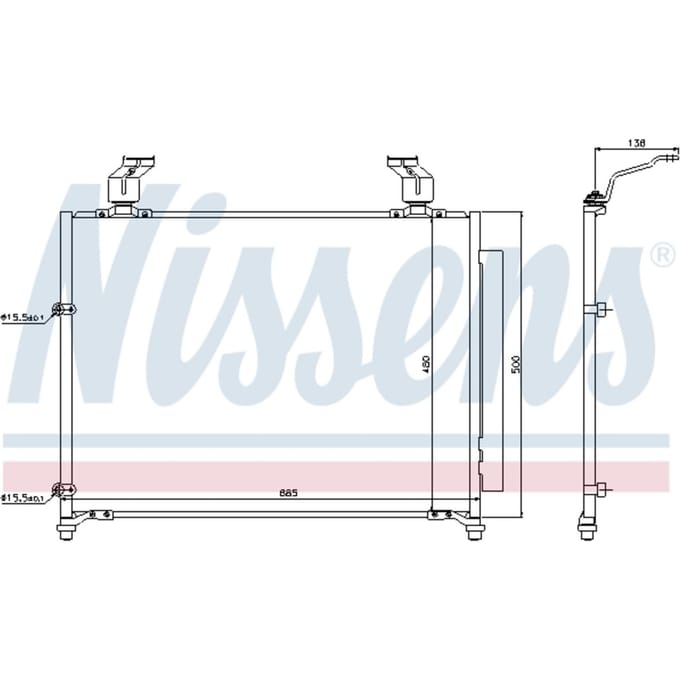 Condensator, airconditioning NISSENS 940295