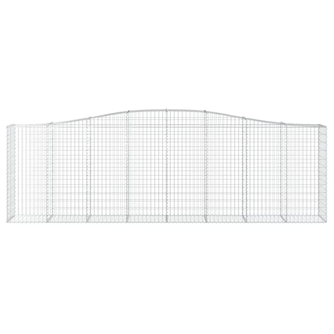 vidaXL - Schanskorven - 3 - st - gewelfd - 400x50x120/140 - cm - ijzer