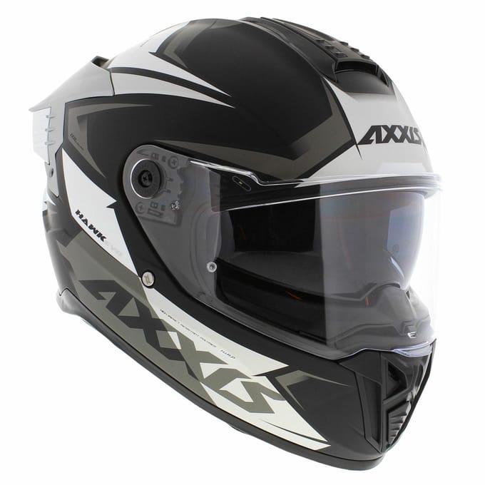 Axxis Hawk SV Evo Integraal helm Ixil mat zwart titanium XS - Motorhelm / Brommerhelm