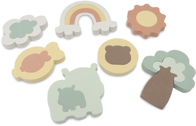Jollein Badpuzzel Foam Kangaroots - Badspeelgoed Kind