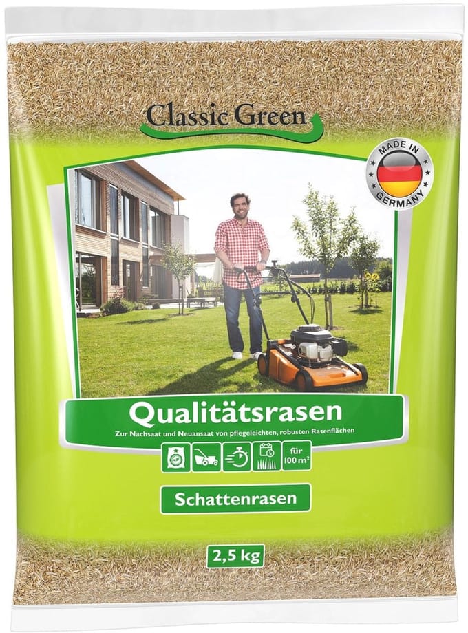 Classic Green Gazon Schaduwgras Plastic Zak - 10kg (4 x 2,5kg)