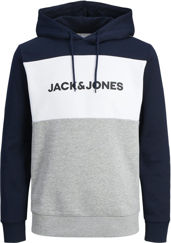 JACK&JONES - JWHLOGO BLOCKING SWEAT HOOD SMU - Heren - Sweaters