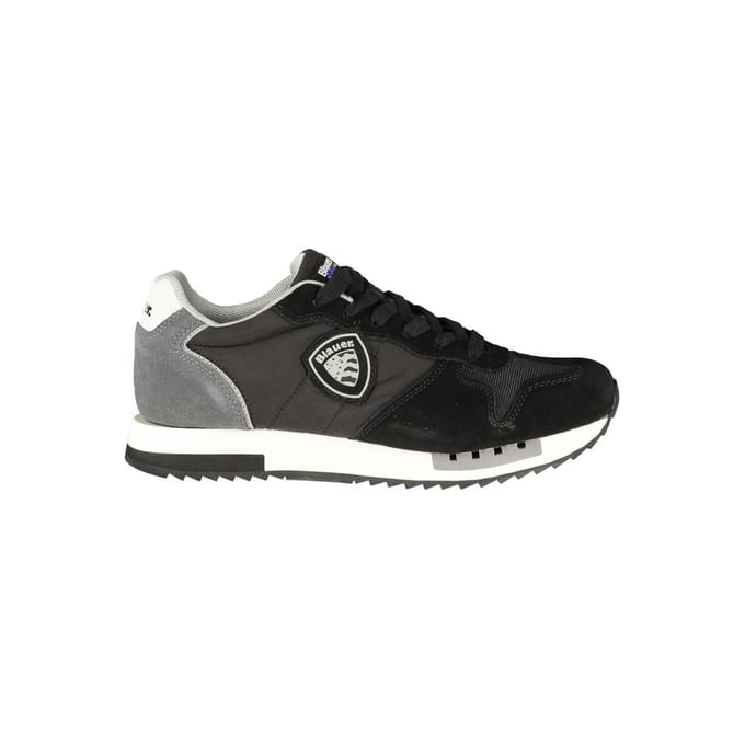 Blauer Zwarte Polyurethaan Heren Sneaker