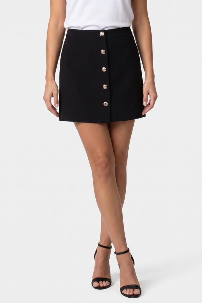 GUESS Becky Mini Skirt Jet Black A996 Taglia: 38 | Minigonne Outlet | Donna | Nero