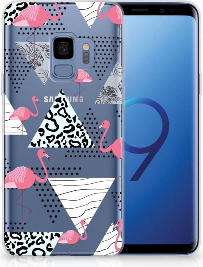 Samsung Galaxy S9 TPU Hoesje Flamingo Triangle