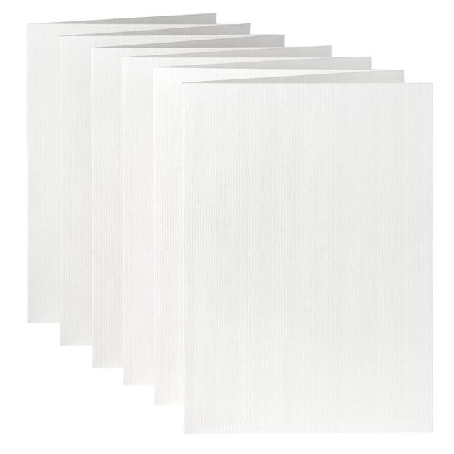 Correspondentiekaart Papicolor dubbel 105x148mm hagelwit pak à 6 stuks