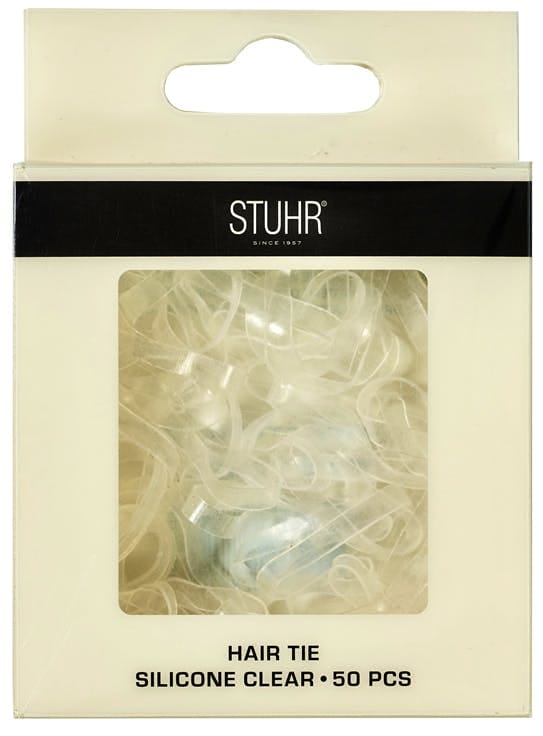 Stuhr Hair Tie Silicone Clear 50 st