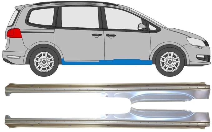 Volledige dorpel voor Volkswagen Sharan 2010-2022 / Links + Rechts / Set