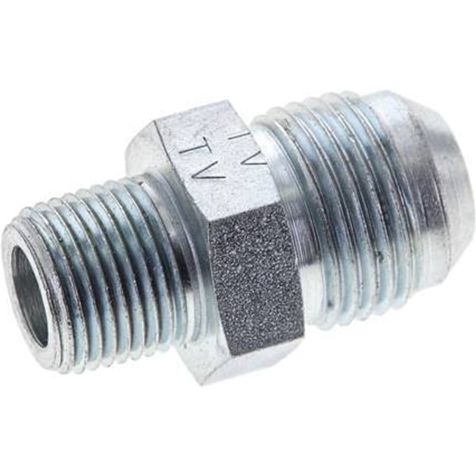 JIC  Dubbele Nippel UNF 7/8''-14 X 3/8'' NPT Staal 210bar [2 Stuks]
