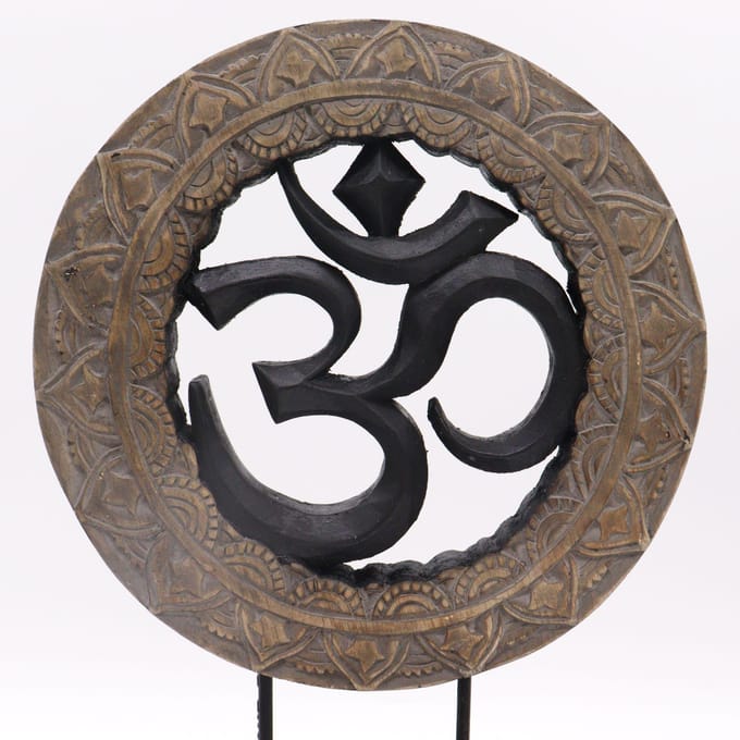 Boeddha Feng Shui Set - Om - Grijs & Zwart