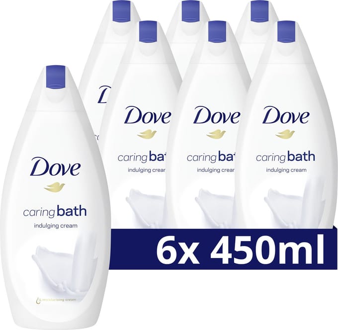 Dove Caring Bath Indulging Cream Badcrème - 6 x 450 ml - Voordeelverpakking