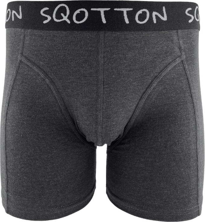Boxershort - SQOTTON® - Basic - Antraciet - Maat XL