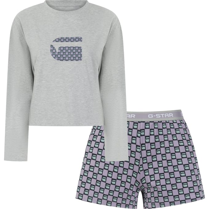 G-Star Gaia Loungewear Light Grey Marl/multi Taglia: S | Maglie a manica lunga Outlet | Donna | Grigio