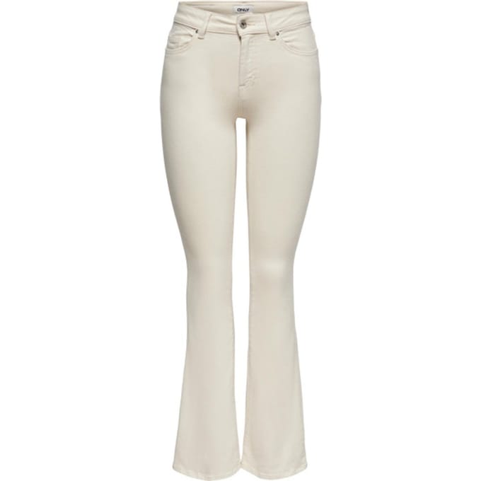 ONLY ONLBLUSH MID FLARED DNM DOT019 NOOS Dames Jeans - Ecru