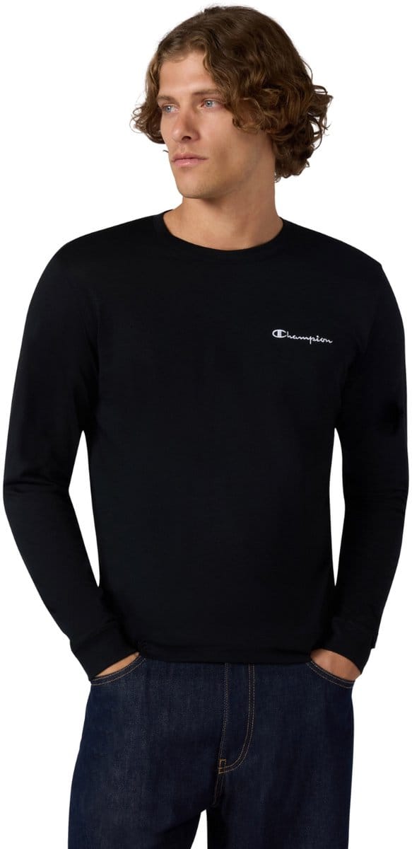 Champion T-shirt Heren Longsleeve Tee Zwart - Maat L