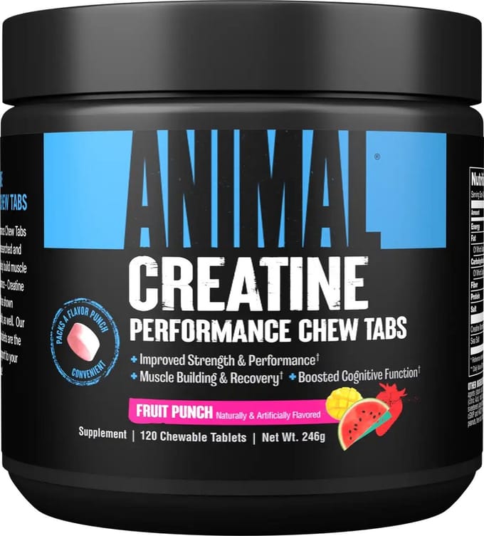 Universal Nutrition Animal Creatine Chews (120) Fruit Punch - Creatine - Creatine Monohydraat