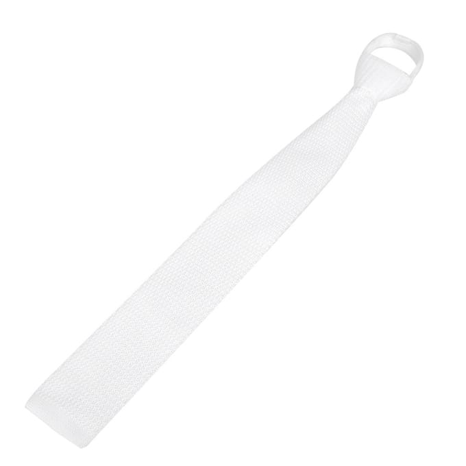 Witte Polyester Ruiterstropdas Stock Tie Unisex Man Vrouw Paardrijaccessoire white
