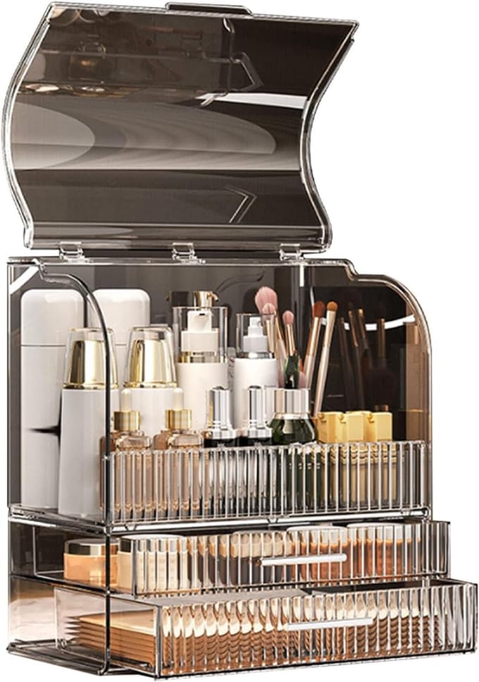 Make-up Organizer - Cosmetica Opberger - Opslag Thuis - Transparant Ontwerp - 36 x 31 x 21 cm - Transparant