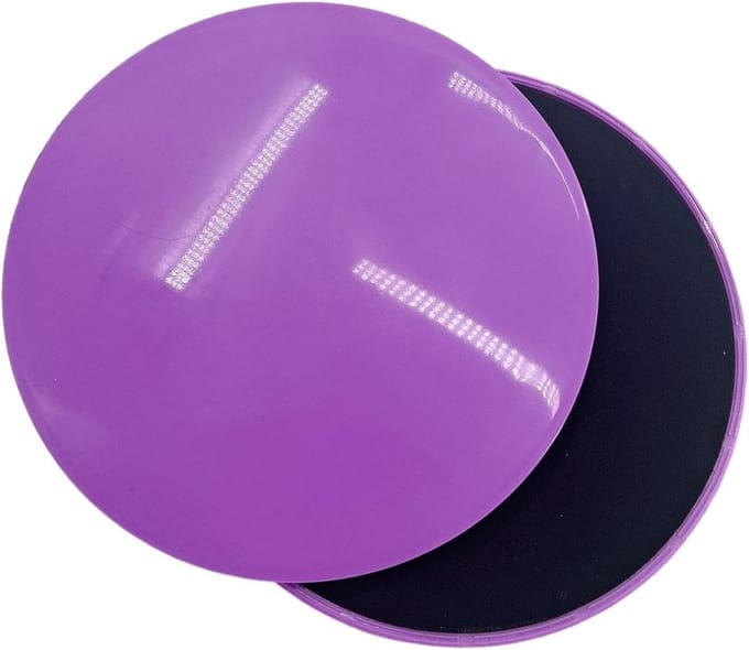 Glij discs - Oefen sliders - Core training - Dubbelzijdig anti-slip - 2 stuks - Paars