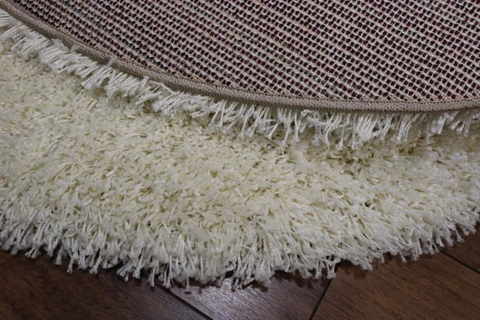 Vloerkleed Shaggy Plus 963 White 120 cm-Rond