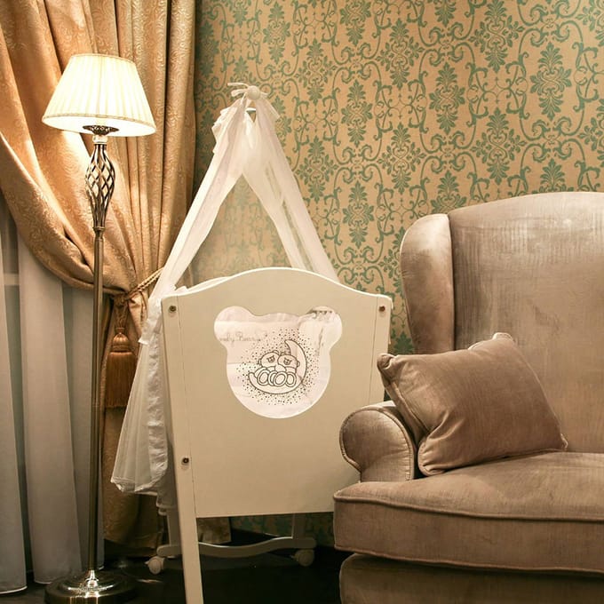 Maytoni Grace vloerlamp 1-lamp messing/beige